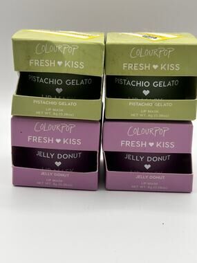 ColourPop Fresh Kiss Lip Mask Jelly Donut & Pistachio Gelato Lot Of 4 Imperfect